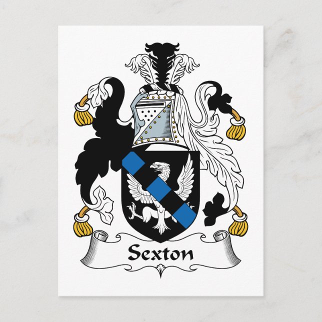 Sexton Family Crest Vykort (Framsida)