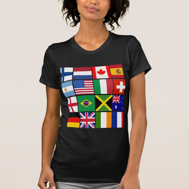 Sexton flaggor av många nationT-tröja, muggar, mer Tee Shirt (Framsida)