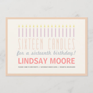 Sexton ljus födelsedag Inbjudan