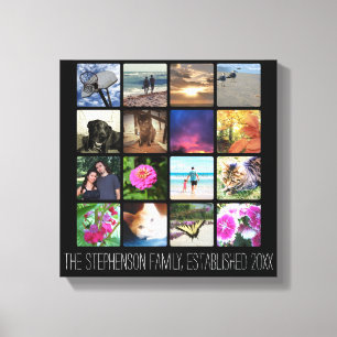 Sexton rundade hörn Fotokollage eller Instagram Canvastryck