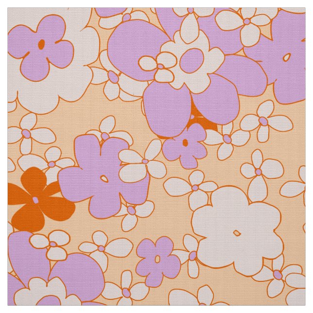 Sexton sömlösa blommor mönster mycket retro! tyg (Provkarta)