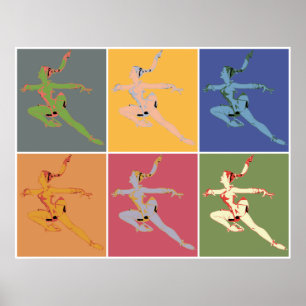 Sexton stil popart ice ballerina x 6 poster