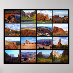 Sexton Utah liggande ikoner Poster