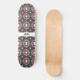 Sextonde volymens kalejdoskop konst två mini skateboard bräda 18,5 cm