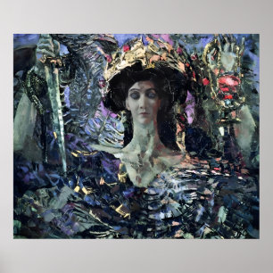 Sexvingade Serafim (Azrael) av Mikhail Vrubel Poster