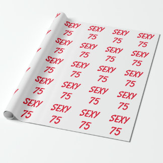 Sexy 75-årsdagspappersinslagning presentpapper