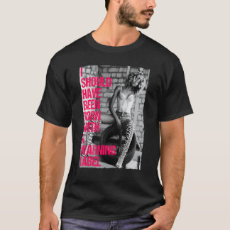 Sexy African American Woman Girl på Car Däck Mecha T Shirt