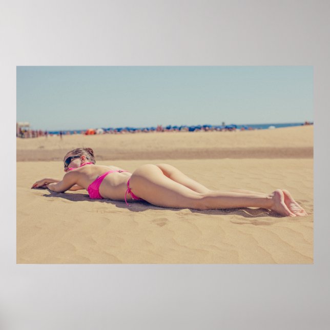 Sexy, bikini-flicka poster (Framsidan)