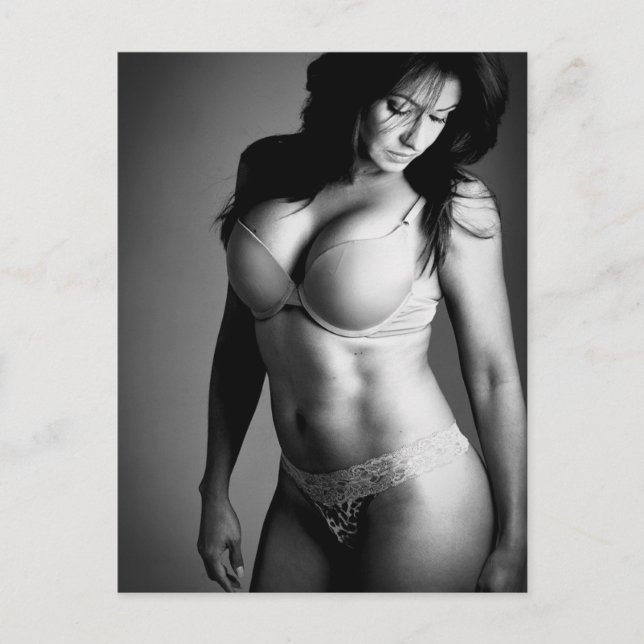 Sexy Black and White-foto Vykort (Framsida)
