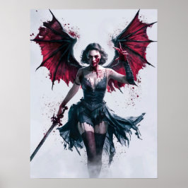 Sexy Bloody Vampire Warrior Poster