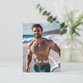 Sexy Brunette Man Vykort