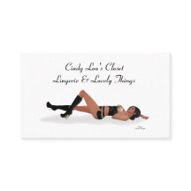 Sexy Brunette Pinup Girl Affärskort Sleeping