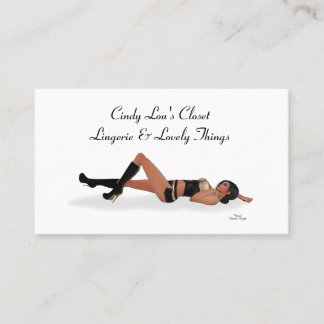 Sexy Brunette Pinup Girl Affärskort Sleeping Visitkort