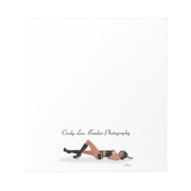 Sexy Brunette Pinup Girl Sleeping Anteckningsblock (Framsida)