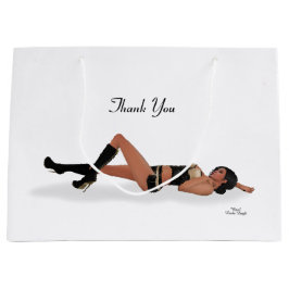 Sexy Brunette Pinup Girl Sleeping Gift Bag