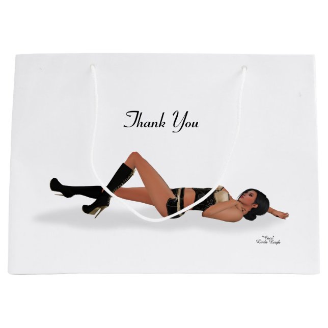 Sexy Brunette Pinup Girl Sleeping Gift Bag (Framsidan)