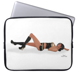 Sexy Brunette Pinup Girl Sleeping Laptop sleeve