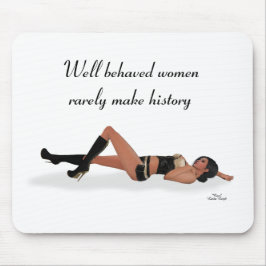 Sexy Brunette Pinup Girl Sleeping Mouse Pad Musmatta