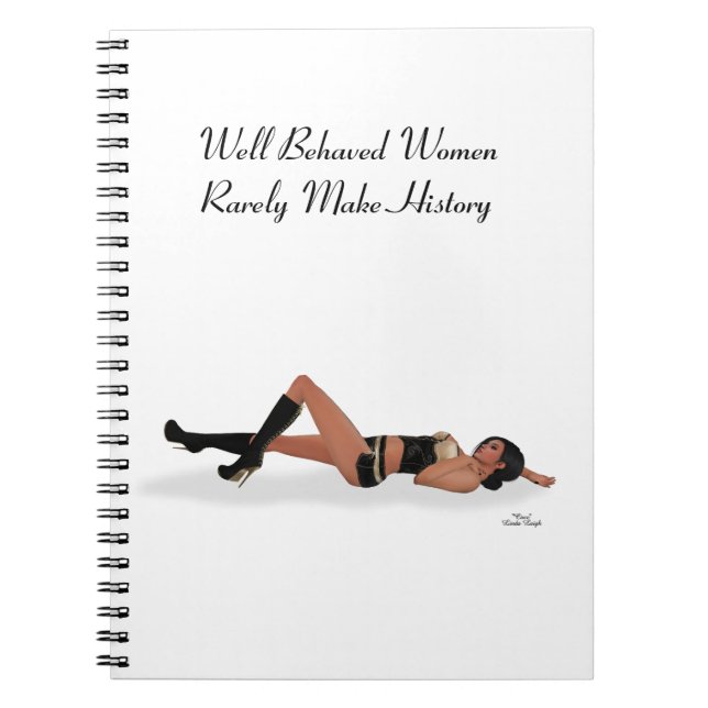 Sexy Brunette Pinup Girl Sleeping Spiral Notebook Anteckningsbok (Framsidan)