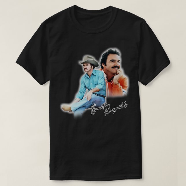 Sexy Burt Reynolds Retro 70-talet Stil T Shirt (Design framsida)