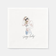 Sexy dam slogan med mode-flicka