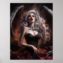Sexy Dam Vampire Witch Poster Art