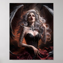 Sexy Dam Vampire Witch Poster Art