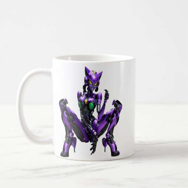 Sexy evangelion catgirl android kaffemugg (Vänster)