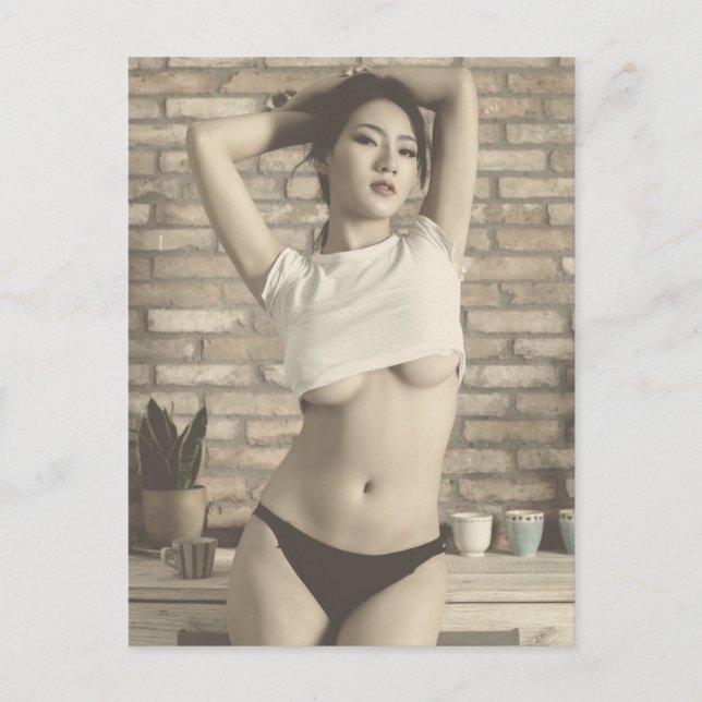 Sexy Glamor-modellfotovykort Vykort (Framsida)