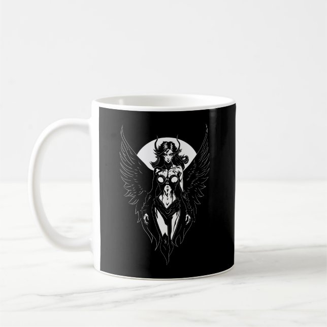 Sexy gotiic Winged Girl Kaffemugg (Vänster)