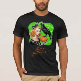 Sexy Halloween Girl och Raven T Shirt