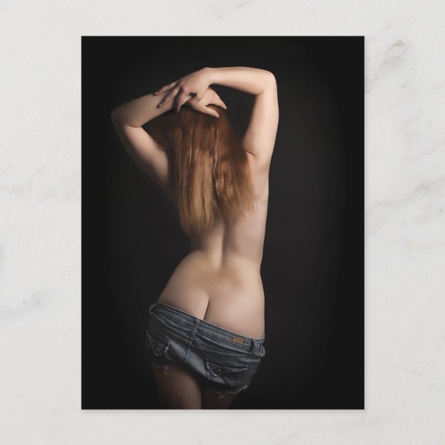 Sexy Jeans Modellkonturfotografi vykort (Framsida)