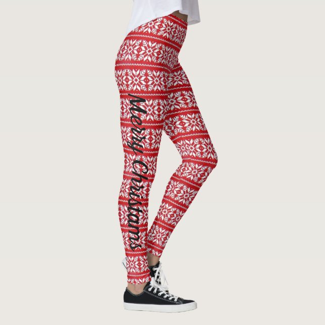 Sexy jul RED Helgdag Yule New Years Sweater Leggings (Höger)