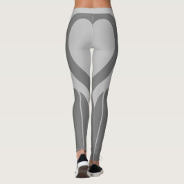 Sexy Light Grått Heart Butt Gym Activewear Legging