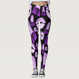 Sexy Lila Läppar Appeal Leggings