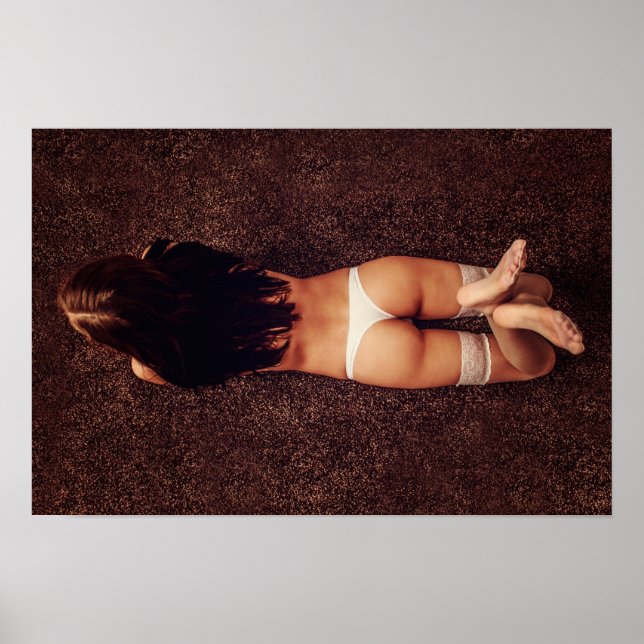 Sexy lingerie-modellfoto Poster (Framsidan)