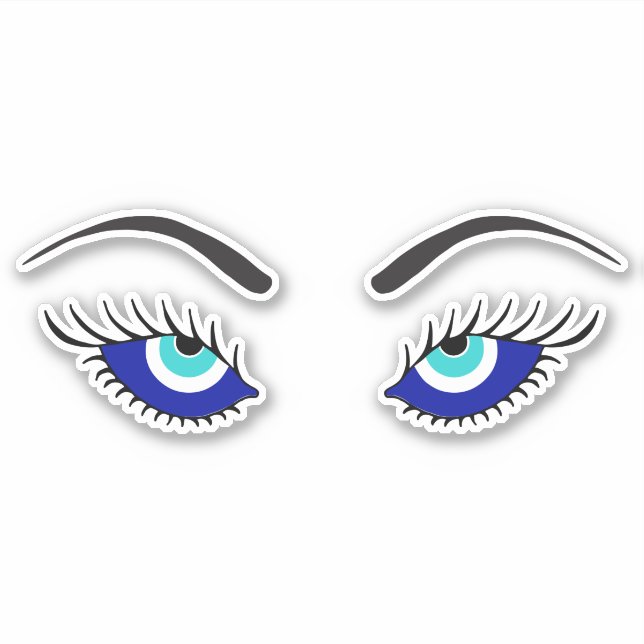 Sexy Ögon | Evil Öga Symbol Klistermärken (Framsida)