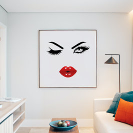 Sexy Pop Art Red Läppar II Poster