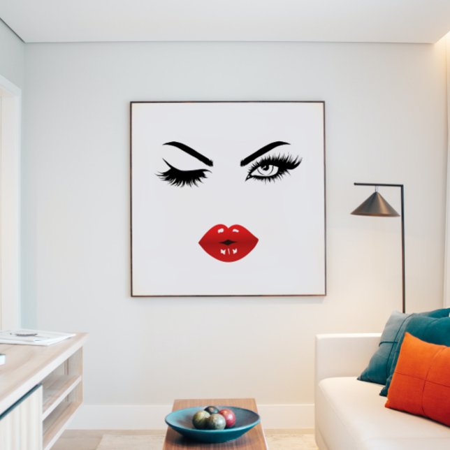 Sexy Pop Art Red Läppar II Poster (Skapare uppladdad)