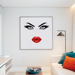 Sexy Pop Art Red Läppar Poster