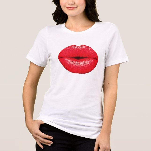 Sexy RED lips T Shirt (Framsida)