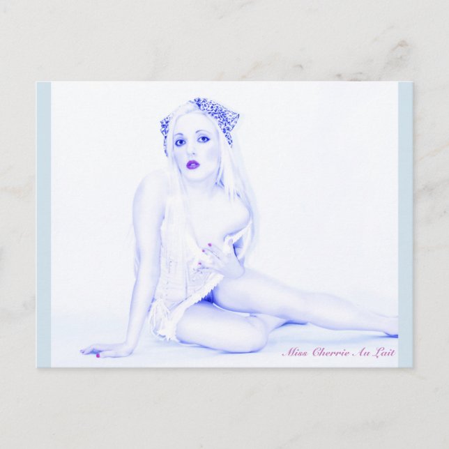 Sexy Retro Pin Up Girl Model Babe Art Postcard Vykort (Framsida)