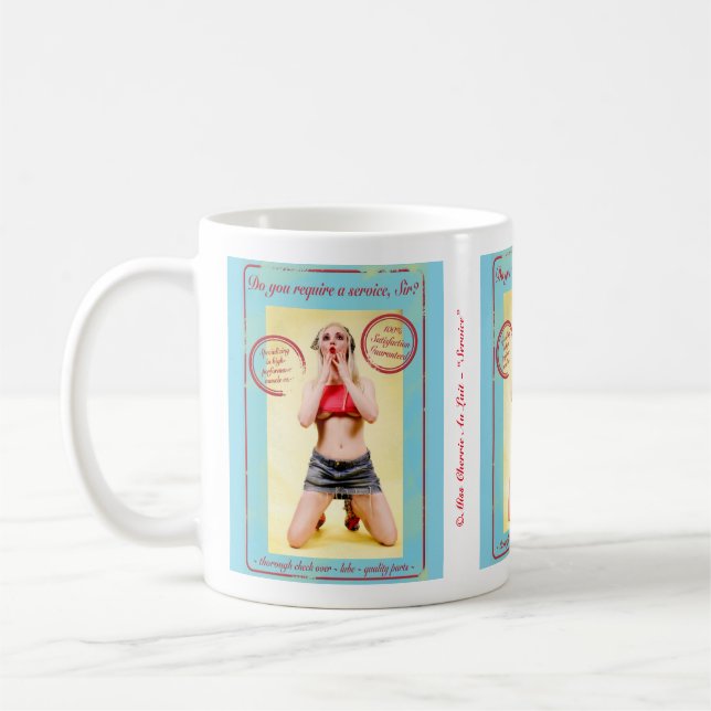 Sexy Retro Pinup Girl Garage Man Cave Coffee Mugg (Vänster)