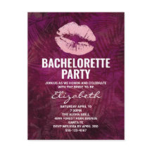 Sexy Rosa Glitter Läppar Glamous Bachelorette