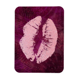 Sexy Rosa Glitter Läppar Glamous Magnet