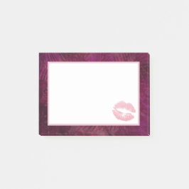 Sexy Rosa Glitter Läppar Glamous Post-it Block