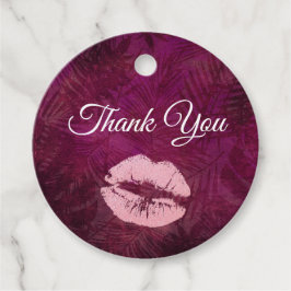 Sexy Rosa Glitter Läppar Glamous Tack Gåvor Etiketter