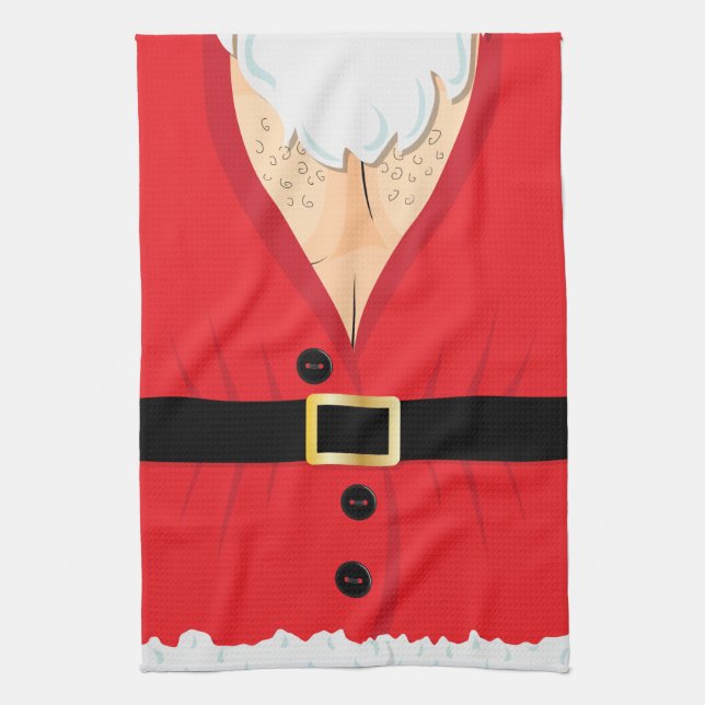 Sexy Santa Funny jul Kökshandduk (Vertikal)