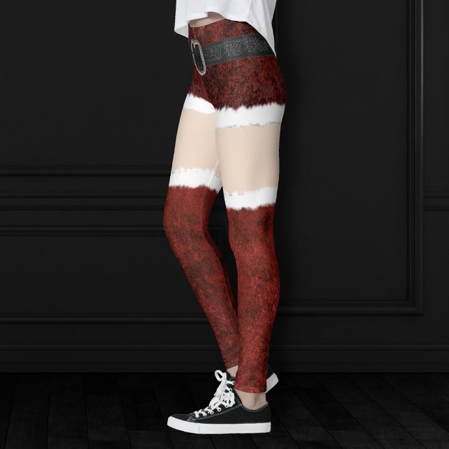 Sexy Santa Thigh High Päls Boot Skirt | Blek Skin Leggings (Skapare uppladdad)