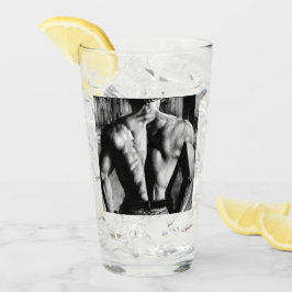 Sexy Shirtless Male Bodybuilding Tillbaka i Jeans  Glaskopp